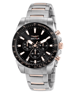 Ρολόι SECTOR 450 Chronograph Black Dial 43mm Silver Stainless Steel Bracelet